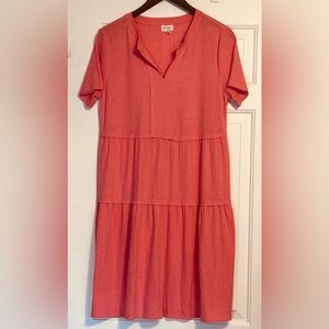 Greige Tiered Dress Size Medium